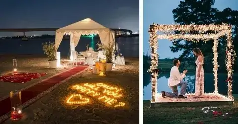 Celebrating a marriage proposal - 1