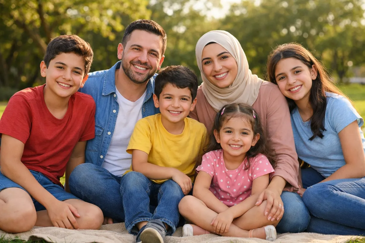 <p>How many children do Egyptian families typically have?</p>